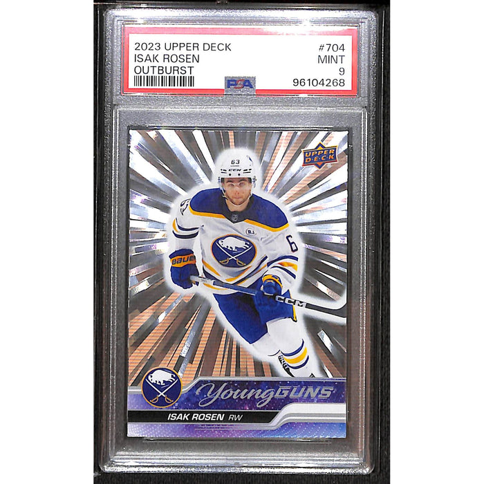 2023 Upper Deck Young Guns Outburst Isak Rosen #704 PSA MINT 9
