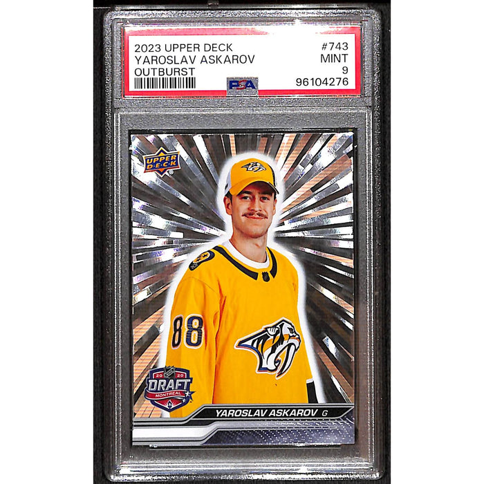 2023 Upper Deck Outburst #743Yaroslav Askarov PSA 9 MINT