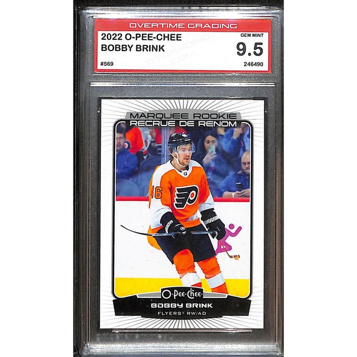 2022-23 O-Pee-Chee Marquee Rookie #569 Bobby Brink Overtime Grading 9.5 Gem Mint