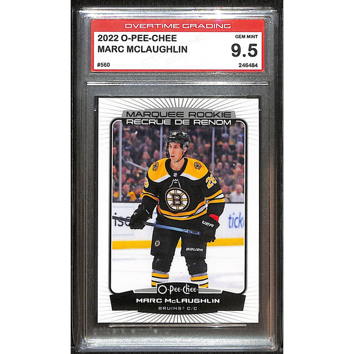 2022-23 O-Pee-Chee Marquee Rookie #560 Marc McLaughlin Overtime Grading 9.5 Gem Mint