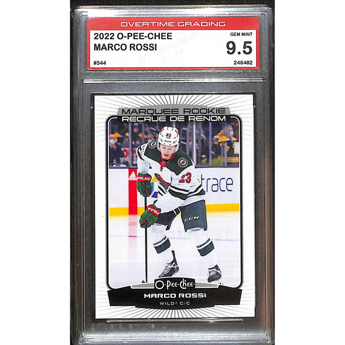 2022-23 O-Pee-Chee Marquee Rookie #544 Marco Rossi Overtime Grading 9.5 Gem Mint