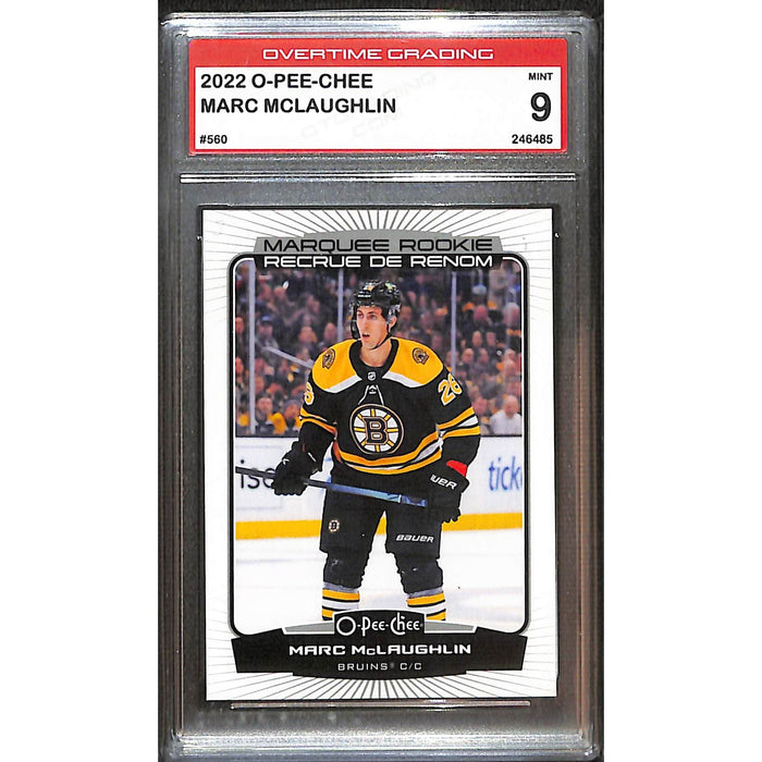 2022-23 O-Pee-Chee Marquee Rookie #560 Marc McLaughlin Overtime Grading 9 Mint