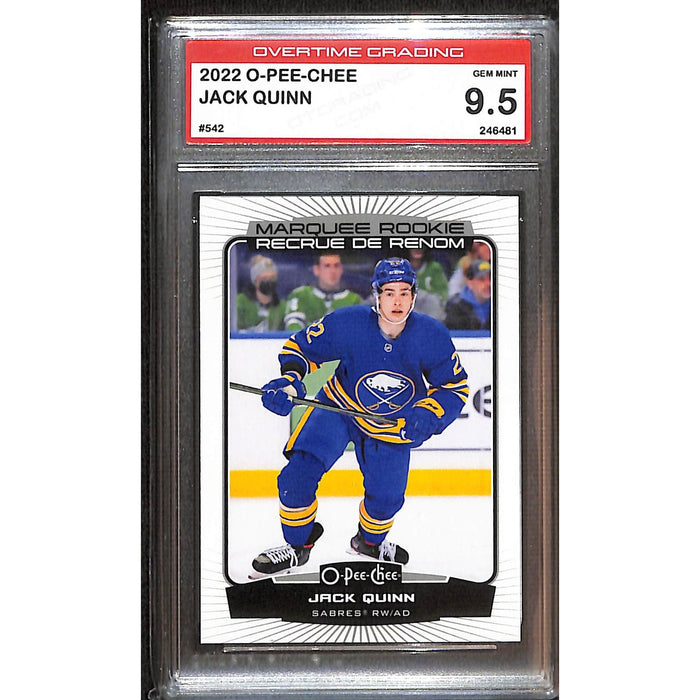 2022-23 O-Pee-Chee Marquee Rookie #542 Jack Quinn Overtime Grading 9.5 Gem Mint