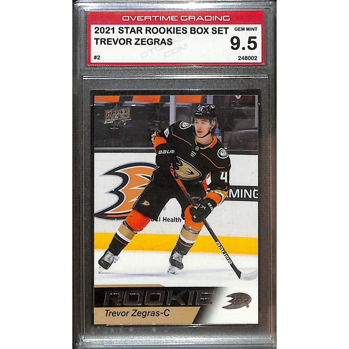 2021-22 Upper Deck Star Rookies #2 Trevor Zegras Overtime Grading 9.5 Gem Mint