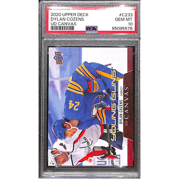 2020-21 Upper Deck Series 2 Young Guns Canvas #C233 Dylan Cozens PSA 10