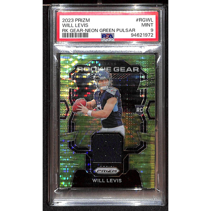 2023 Panini Prizm Football Rookie Gear Green Pulsar #RGWL Will Levis PSA 9