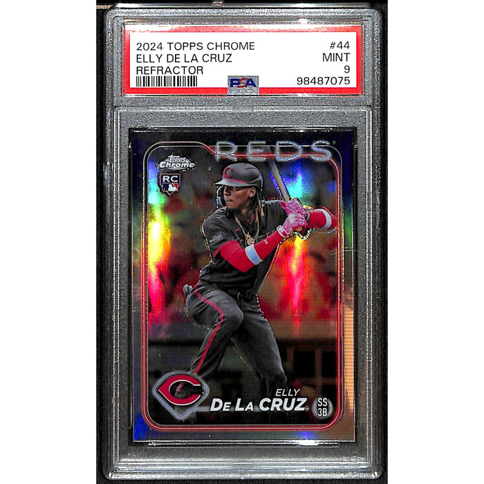 2024 Topps Chrome Rookie Refractor #44 Elly De La Cruz PSA 9 Mint