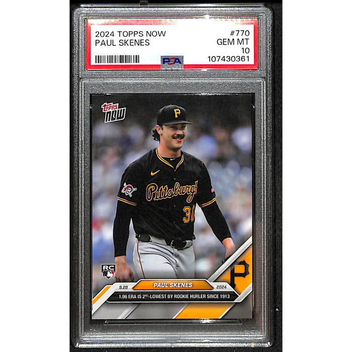 2024 Topps Now Rookie #770 Paul Skenes PSA 10 GEM MT