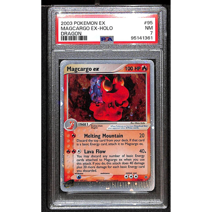 2003 Pokémon Ex Holo Dragon Magcargo Ex #95 PSA 7 NM