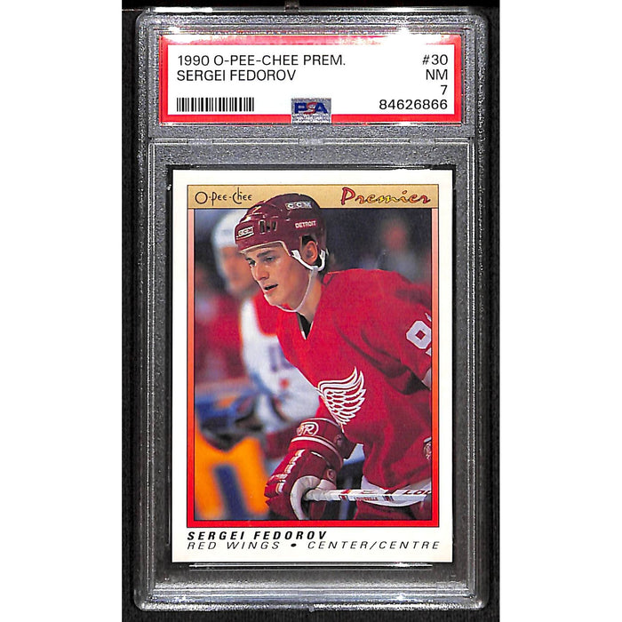 1990 O-Pee-Chee Premier #30 Sergei Fedorov PSA 7