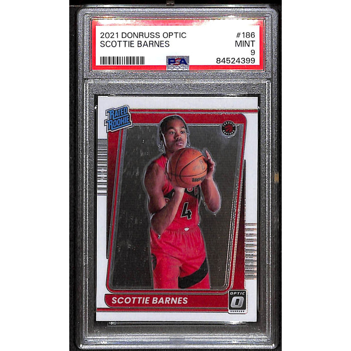 2021-22 Panini Donruss Optic Basketball Rated Rookie Base #186 Scottie Barnes PSA 9 MINT