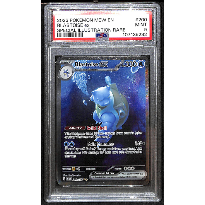 2023 Pokémon 151 English Special Illustration Rare #200/165 Blastoise exx PSA 9 MINT