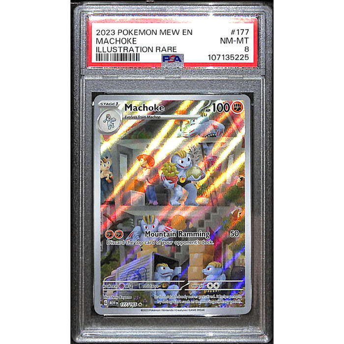 2023 Pokemon 151 Illustration Rare #177/165 Machoke PSA 8 NM-MT