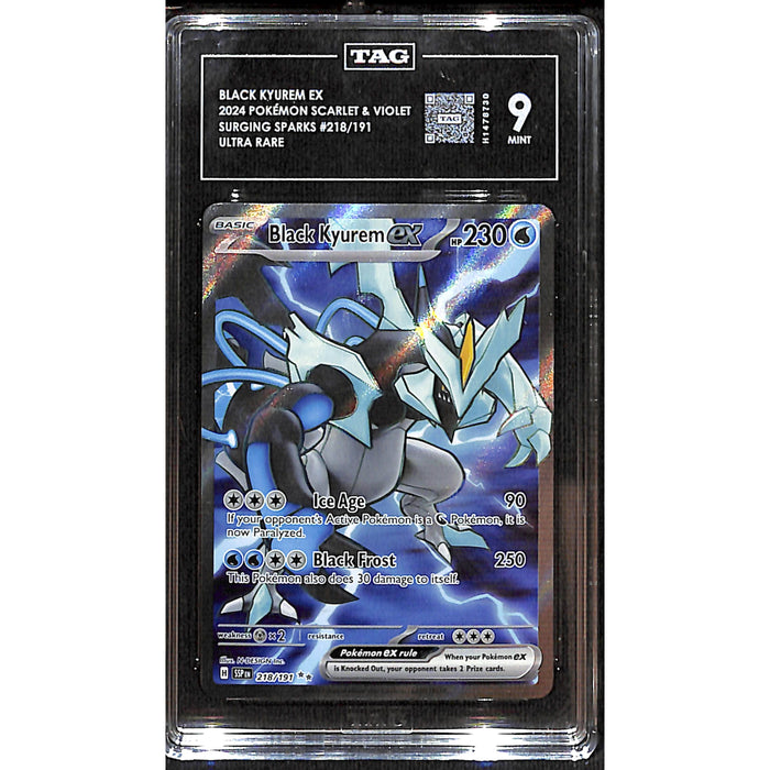 2024 Pokémon Scarlet & Violet Surging Sparks #218/191 Ultra Rare Black Kyurem Ex TAG 9