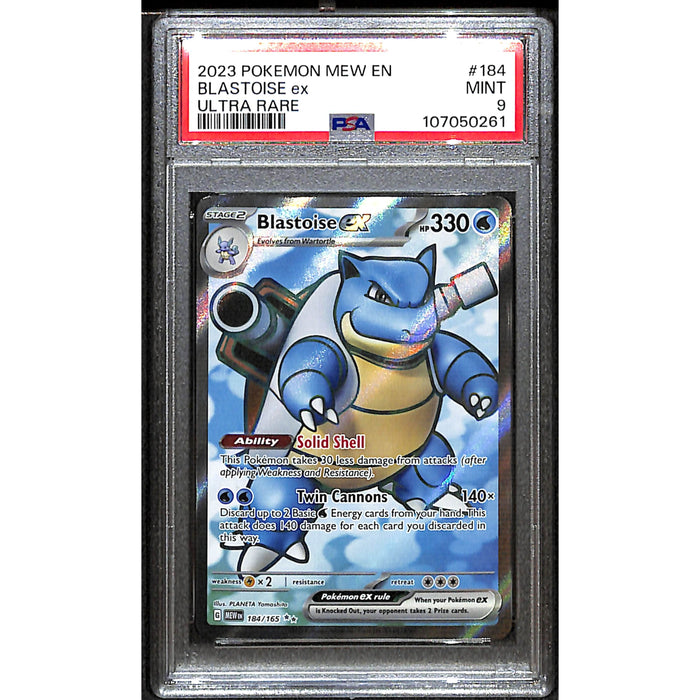2023 Pokémon 151 English Ultra Rare #184/165 Blastoise ex PSA 9 MINT