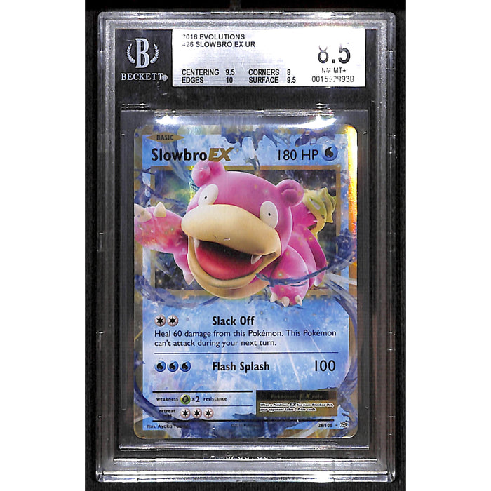 2016 Pokémon XY Evolutions #26 Slowbro EX BGS 8.5 NM-MT+