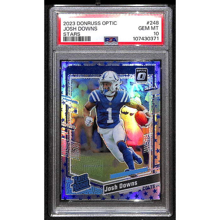 2023 Panini Donruss Optic Football Rated Rookie Stars #248 Josh Downs PSA 10 GEM MT