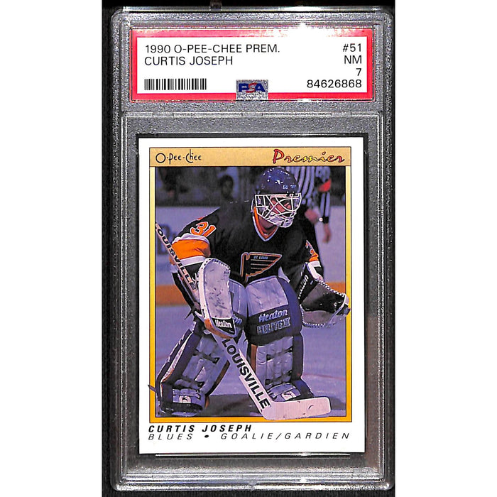 1990 O-PEE-CHEE Premium #51 Curtis Joseph #51 PSA 7 NM