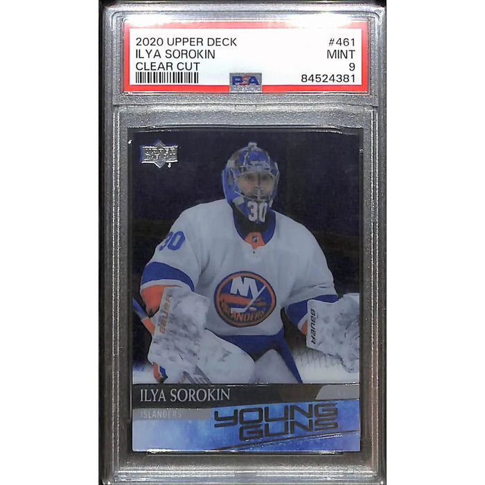 2020 Upper Deck Young Guns Clear Cut #461 Ilya Sorokin PSA 9 MINT