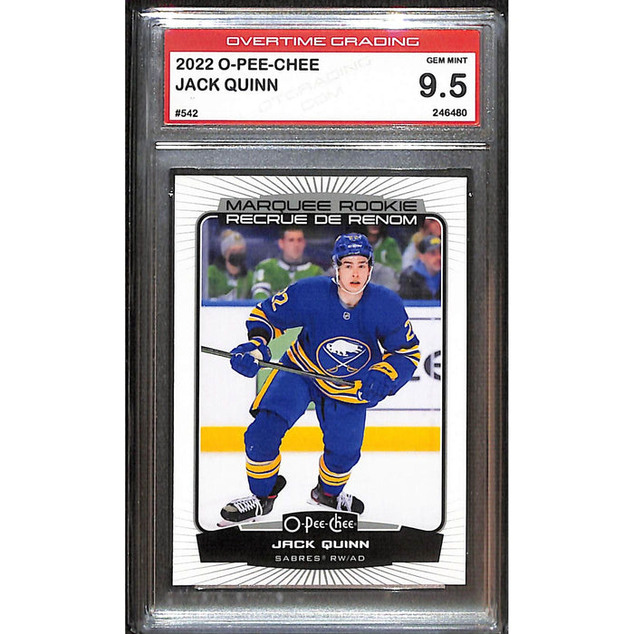 2022-23 O-Pee-Chee Marquee Rookie #542 Jack Quinn Overtime Grading 9.5 Gem Mint