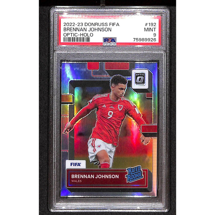 2022-23 Donruss FIFA Optic Holo #192 Brennan Johnson PSA 9 MINT