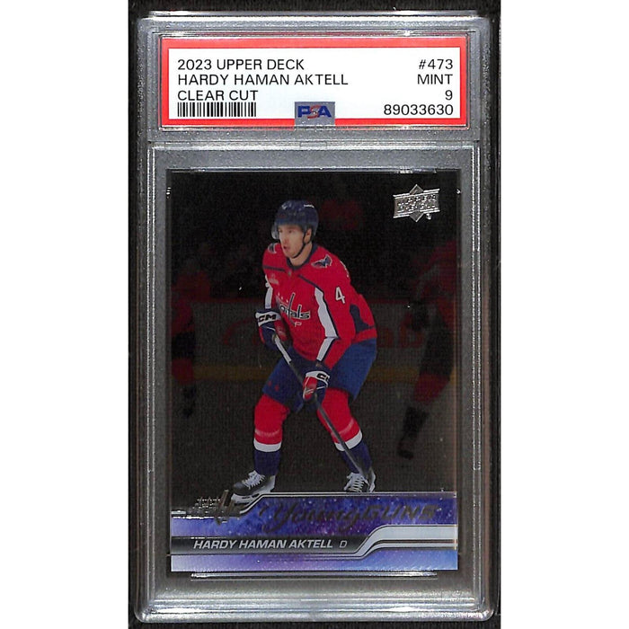 2023-24 Upper Deck Series 2 Young Guns Clear Cut #473 Hardy Haman Aktell PSA 9