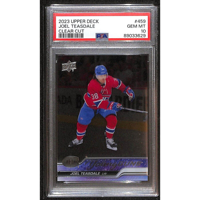 2023-24 Upper Deck Series 2 Young Guns Clear Cut #459 Joel Teasdale PSA 10