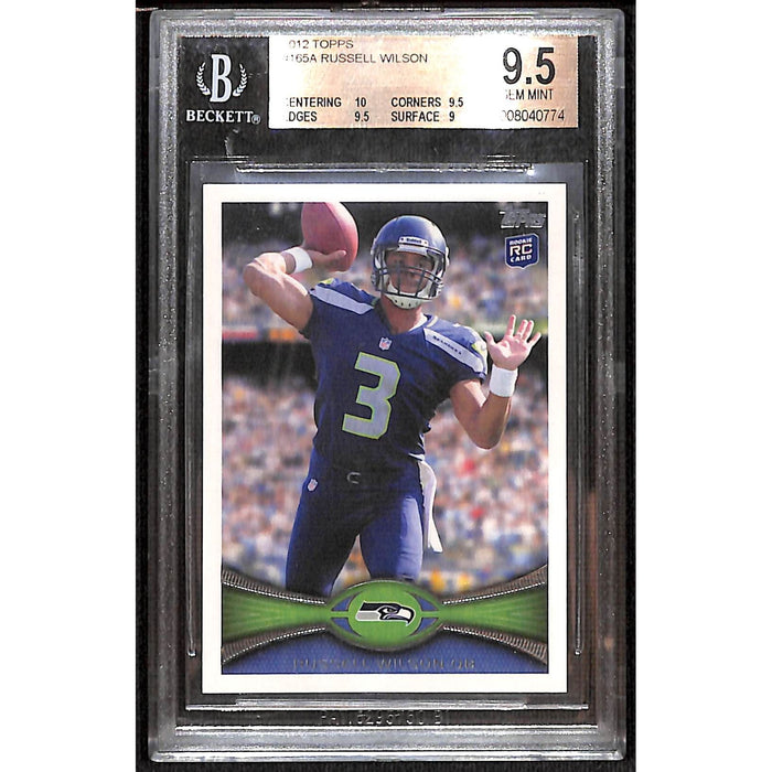 2012 Topps Russell Wilson Beckett 9.5 Gem Mint