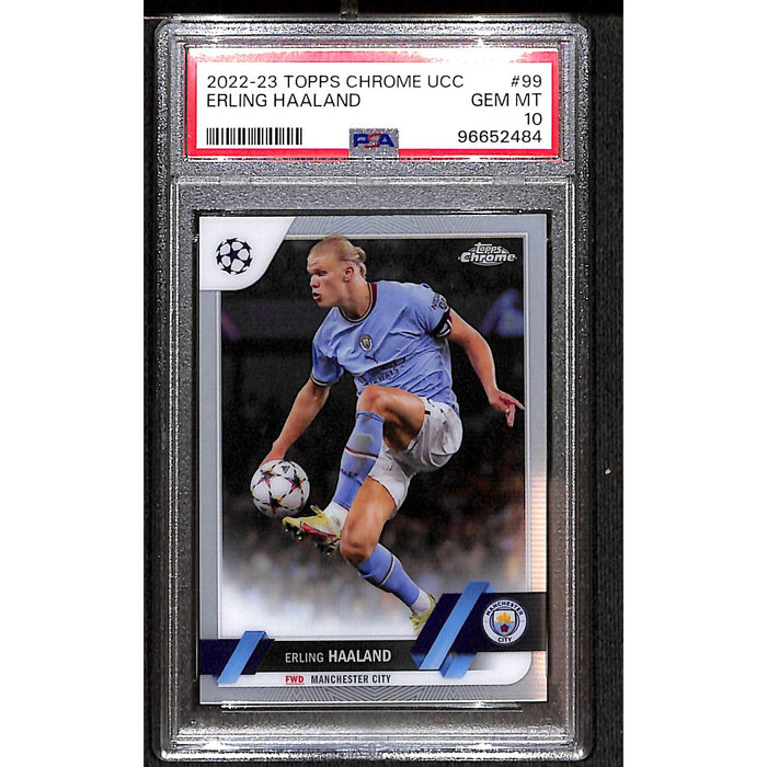 2022-23 Topps Chrome UCC #99 Erling Haaland PSA 10 GEM MT