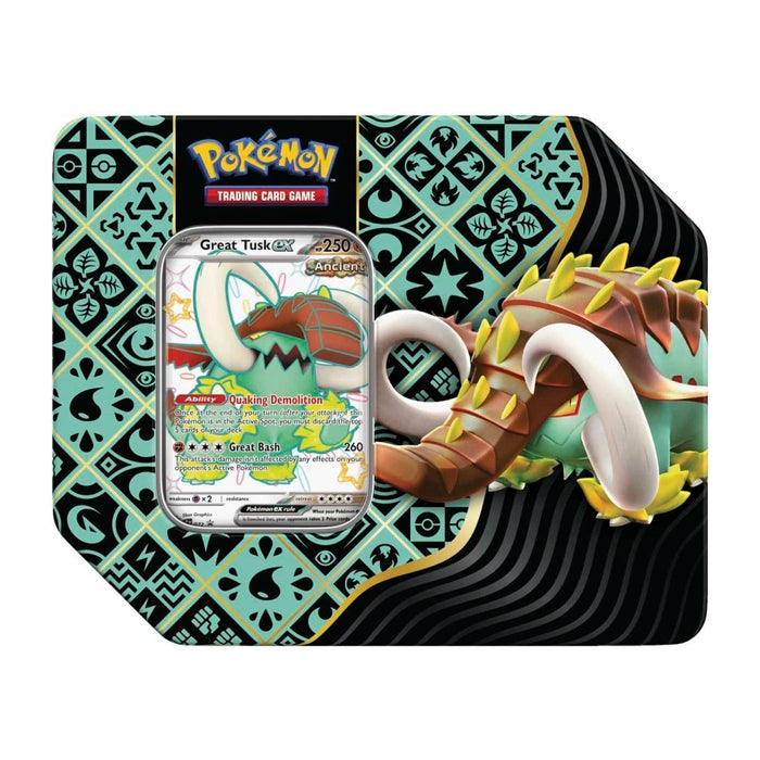 Pokémon TCG: Scarlet & Violet-Paldean Fates Tin (Shiny Great Tusk ex)