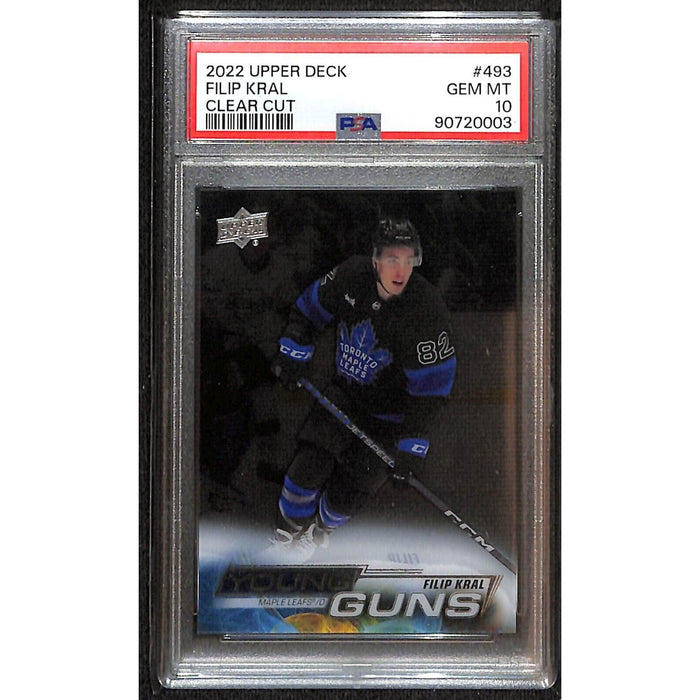 2022-23 Upper Deck Series 2 Young Guns Clear Cut #493 Filip Kral PSA 10