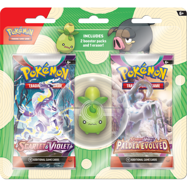 Pokémon Back to School Eraser 2pk Blister
