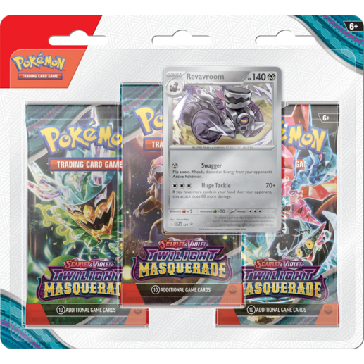 Pokémon Scarlet & Violet Twilight Masquerade 3 Pack Blister Revavroom