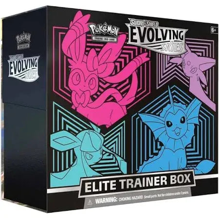 Pokémon TCG Sword & Shield-Evolving Skies Elite Trainer Box (Vaporeon, Espeon, Glaceon & Sylveon)