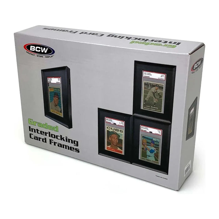 BCW Interlocking Graded Card Frames 4 Pack - Black