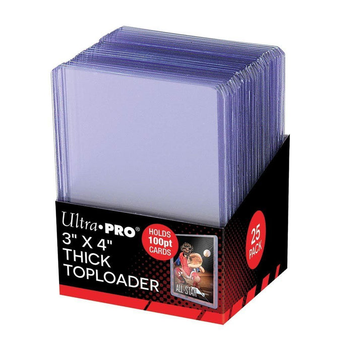 Ultra Pro 3" x 4" 100pt Toploader 25 Pack