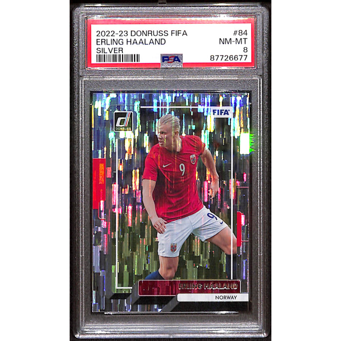 2022-23 Donruss FIFA Silver Foil #84 Erling Haaland PSA 8