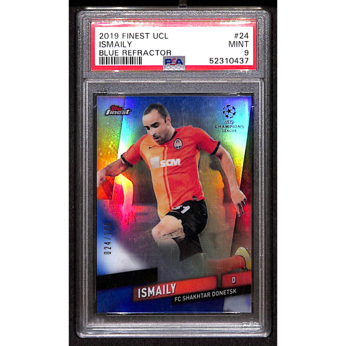 2019 Topps Finest UCL Blue Refractor #24 Ismaily /150 PSA 9
