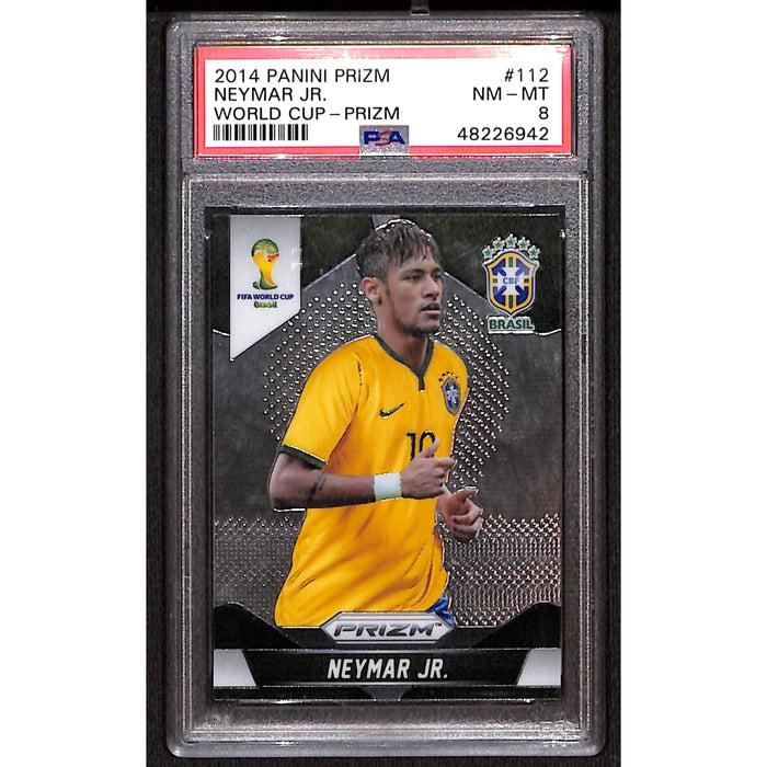 2014 Panini Prizm World Cup Prizm #112 Neymar Jr PSA 8
