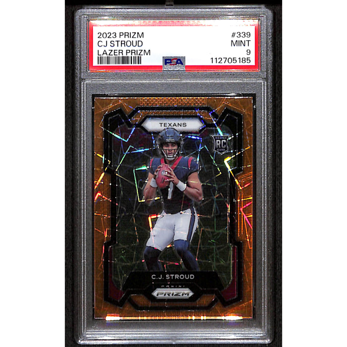 2023 Panini Prizm Football Rookie Lazer Prizm #339 CJ Stroud PSA 9