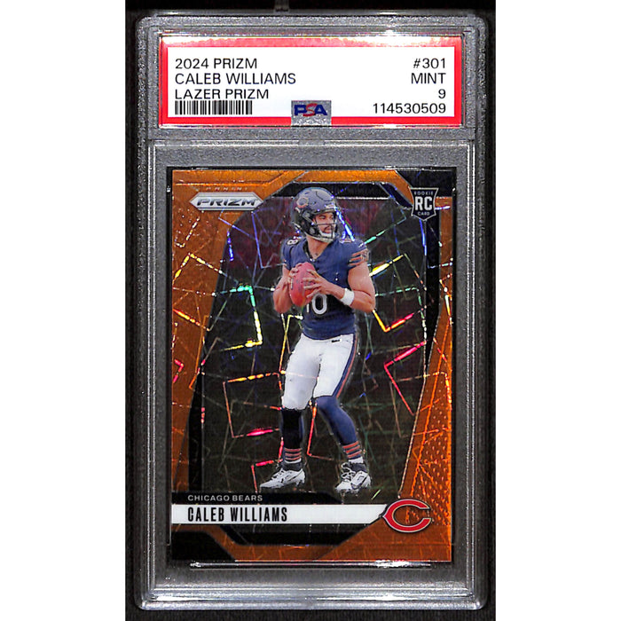 2024 Panini Prizm Football Rookie Lazer Prizm #301 Caleb Williams PSA 9 MINT