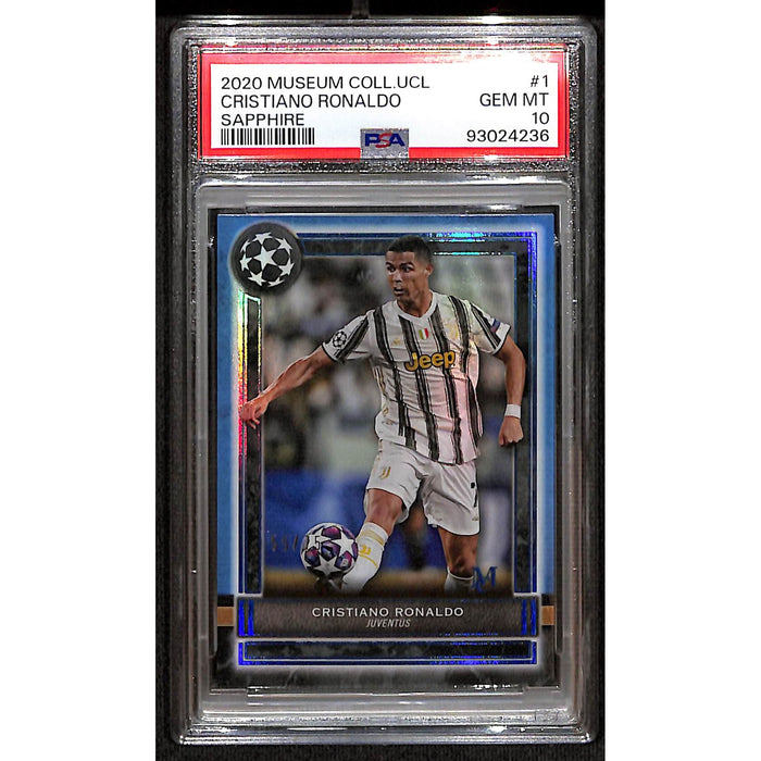 2020 Topps Museum Collection UCL Sapphire #1 Cristiano Ronaldo PSA 10 GEM MT
