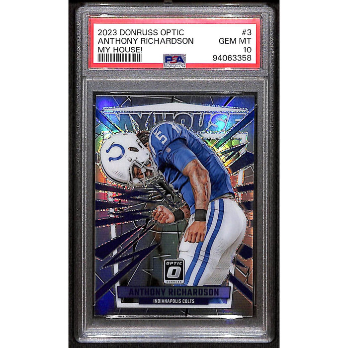 2023 Panini Donruss Optic My House! Silver Holo #3 Anthony Richardson PSA 10 GEM MT