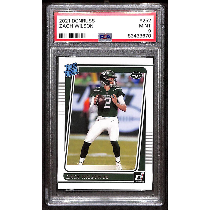 2021 Panini Donruss Rated Rookie #252 Zach Wilson PSA 9