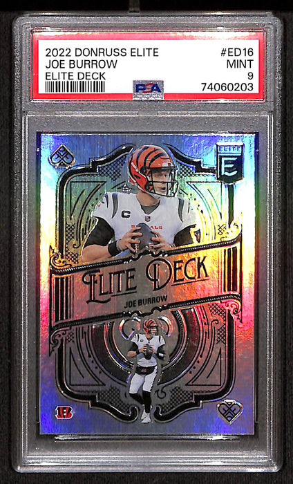2022 Panini Donruss Elite Elite Deck #ED16 Joe Burrow PSA 9