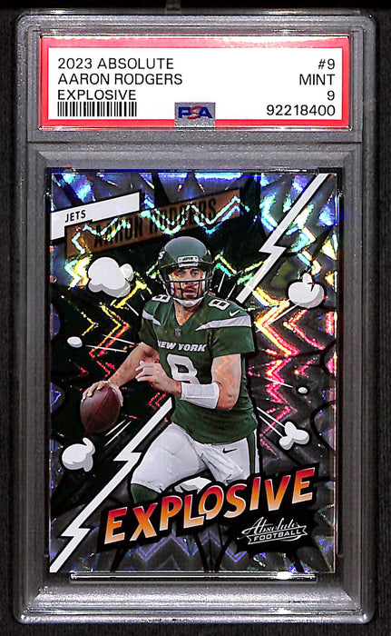 2023 Panini Absolute Explosive #9 Aaron Rodgers PSA 9