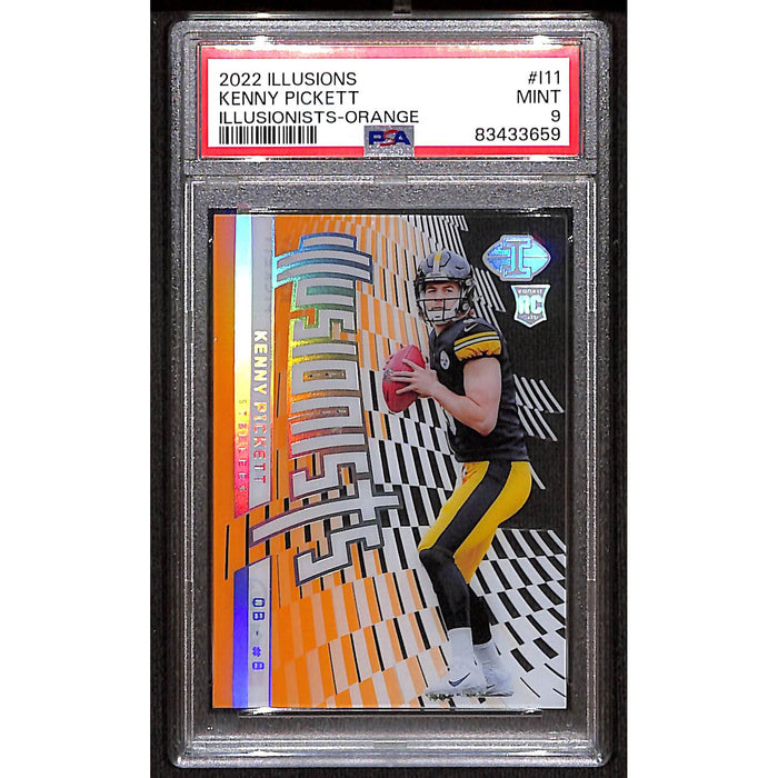 2022 Panini Illusions Illusionist Orange Rookie #I11 Kenny Pickett PSA 9