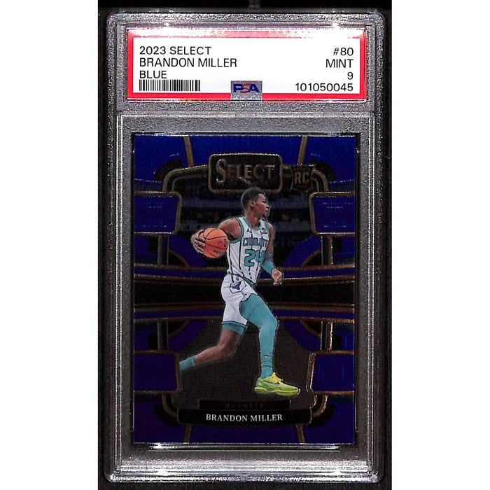2023 Panini Select Blue Rookie #80 Brandon Miller PSA 9