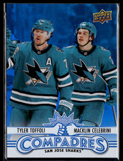 2025-26 Upper Deck Series 1 Compadres #CM-11 Tyler Toffoli / Macklin Celebrini
