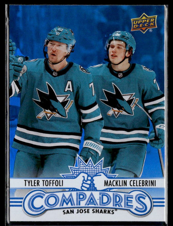 2025-26 Upper Deck Series 1 Compadres #CM-11 Tyler Toffoli / Macklin Celebrini